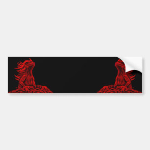 Adesivo Para Carro Pouco dragão vermelho