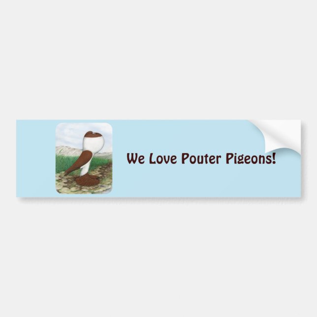 Adesivo Para Carro Pouter Pigeon Red Hana (Frente)