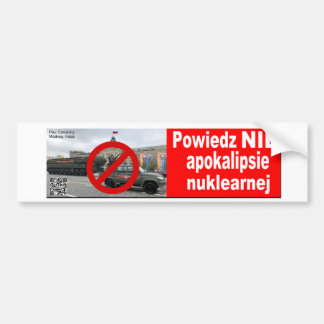 Adesivo Para Carro Powiedz NIE nuklearnej apokalipsie