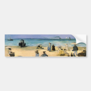 Adesivo Para Carro Praia em Boulogne por Edouard Manet, Vintage Art