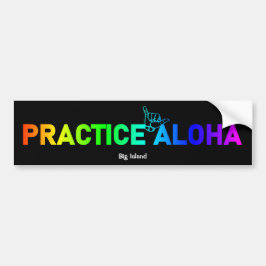 Adesivo Para Carro Prática de grande ilha Aloha Rainbow Shaka Hang so