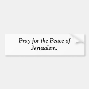 Adesivo Para Carro Pray para a paz de Jerusalem.