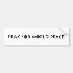 Adesivo Para Carro Pray para a paz de mundo
