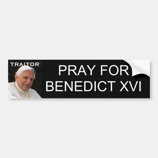 ADESIVO PARA CARRO PRAY PARA BENEDICT XVI (Frente)