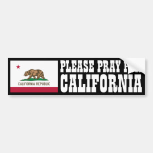 Adesivo Para Carro Pray para Califórnia