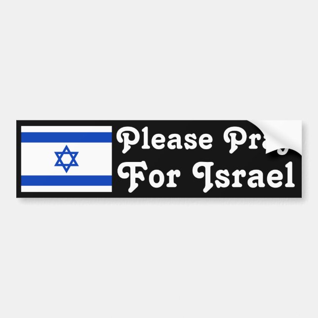 Adesivo Para Carro Pray para Israel (Frente)