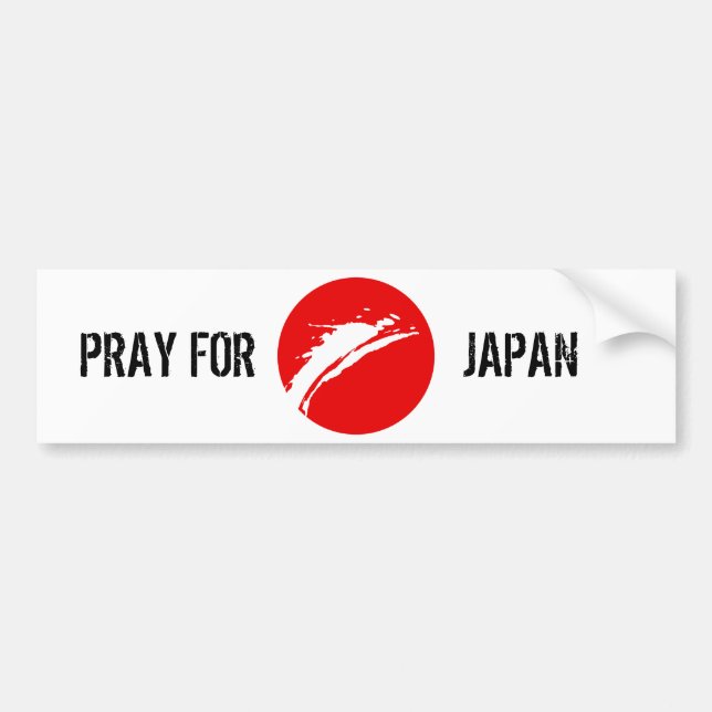 Adesivo Para Carro Pray para Japão (Frente)
