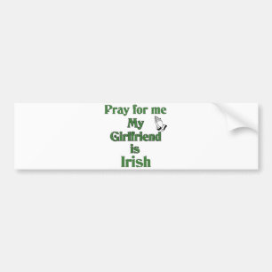 Adesivo Para Carro Pray para mim que meu namorada é irlandês