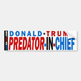 Adesivo Para Carro Predador de Donald Trump no chefe