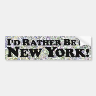Adesivo Para Carro Preferencialmente Estaria Em Nova York - Bumper St