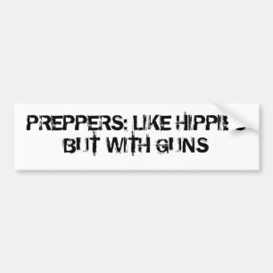 Adesivo Para Carro Preppers: Como hippys mas com armas