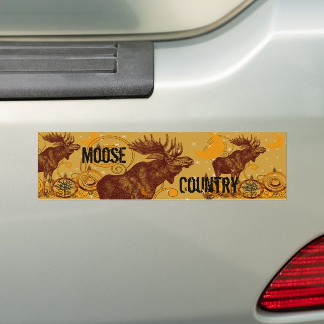 Adesivo Para Carro Presentes de Vintage Moose (No carro)