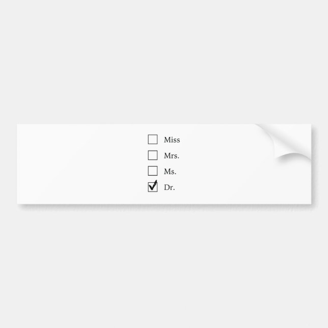 Adesivo Para Carro Presentes do PhD para mulheres (Frente)