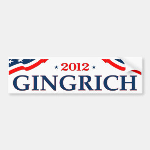 Adesivo Para Carro Presidente 2012 de Gingrich (v105)