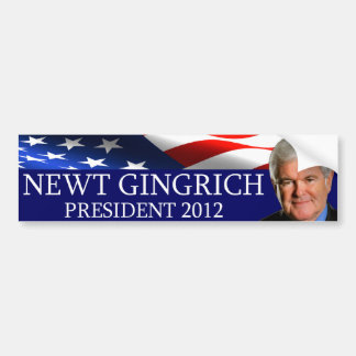 Adesivo Para Carro Presidente 2012 de Newt Gingrich