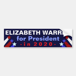 Adesivo Para Carro Presidente de Elizabeth Warren eleição 2020