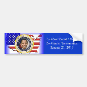 Adesivo Para Carro Presidente Obama Presidencial Inauguração