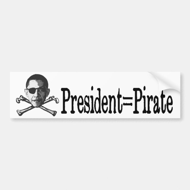 Adesivo Para Carro Presidente=Pirata (Frente)