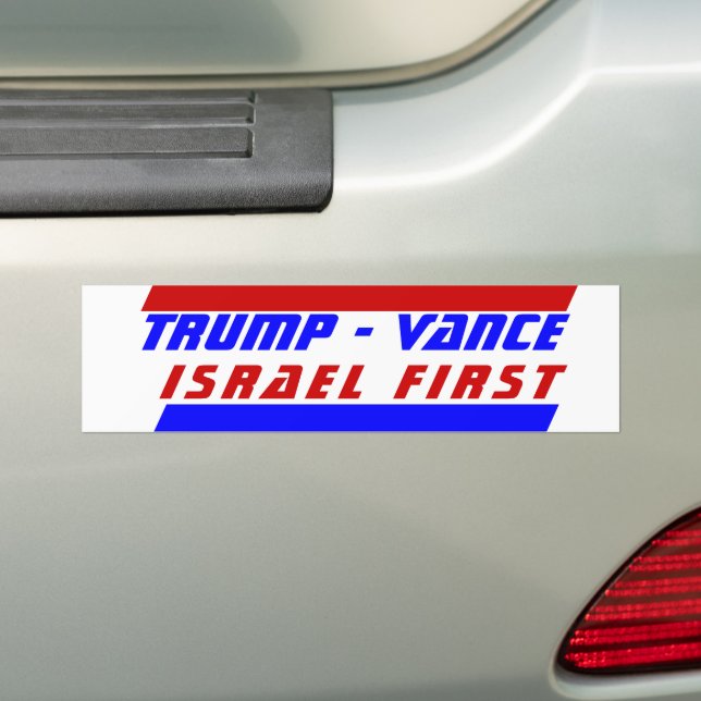 Adesivo Para Carro Presidente TRUMP JD VANCE ISRAEL PRIMEIRA política (No carro)
