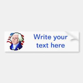 Adesivo Para Carro Presidentes Dia, George Washington e bandeira dos