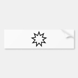 Adesivo Para Carro Preto da estrela de Bahai