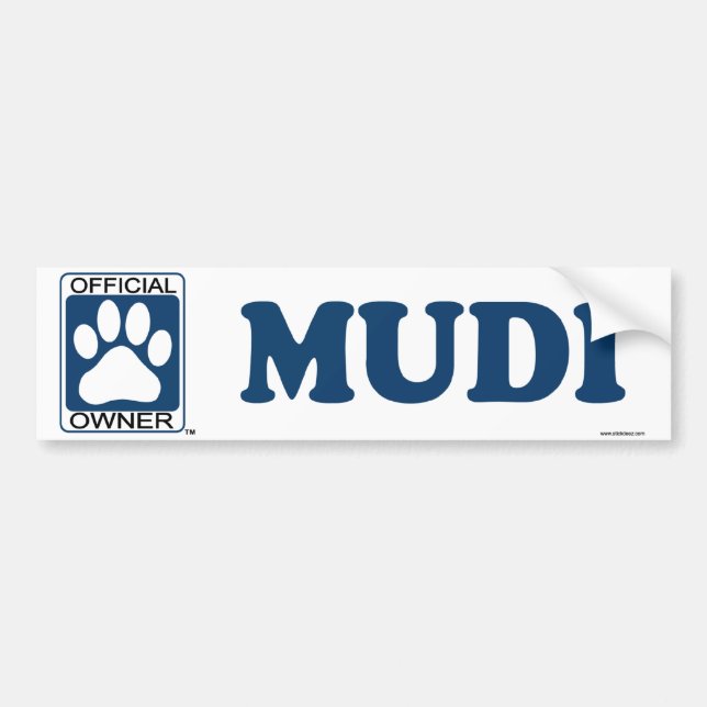 Adesivo Para Carro Preto de Mudi (Frente)