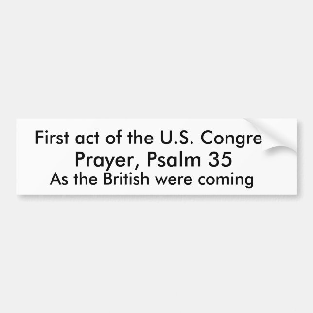 Adesivo Para Carro Primeiro ato do congresso dos E.U., (Frente)