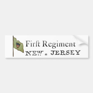 Adesivo Para Carro Primeiro regimento de New-jersey, linha