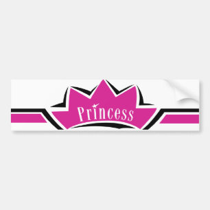 Adesivo Para Carro Princesa cor-de-rosa