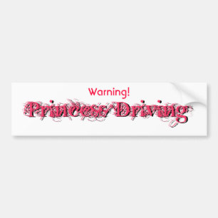 Adesivo Para Carro Princesa de advertência Driving
