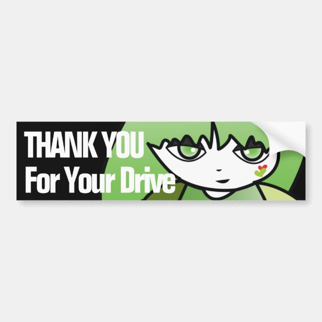 Adesivo Para Carro Princesa Green Bumper Sticker (Frente)