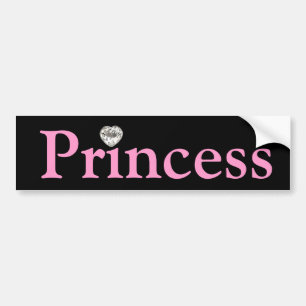 Adesivo Para Carro Princesa preta & cor-de-rosa autocolante no vidro