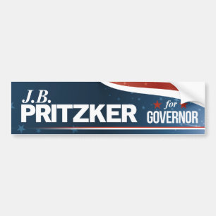 Adesivo Para Carro PRITZKER - JB Pritzker para o governador