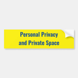 Adesivo Para Carro Privacidade pessoal e espaço privado - sinal