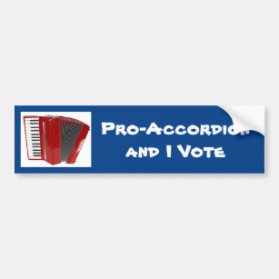 Adesivo Para Carro Pro-Accordion and I Vote Political
