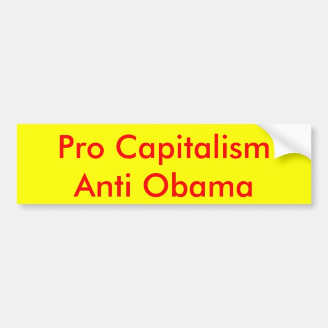 Adesivo Para Carro Pro capitalismo anti Obama (Frente)