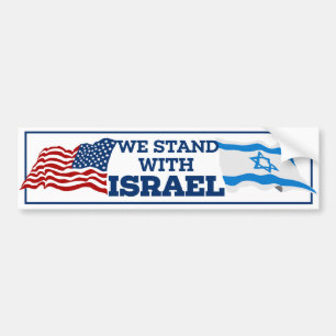 Adesivo Para Carro Pró-Israel Estamos Com Israel
