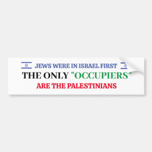 Adesivo Para Carro Pró-Israel I Prende-Se Com O Bumper-Sticker Israel