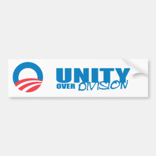 Adesivo Para Carro Pro-Obama - UNIDADE SOBRE a DIVISÃO