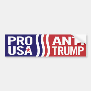 Adesivo Para Carro Pro USA / Anti Trump Patriotic Bumper Sticker