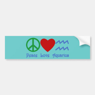 Adesivo Para Carro Produtos do Aquário do amor da paz