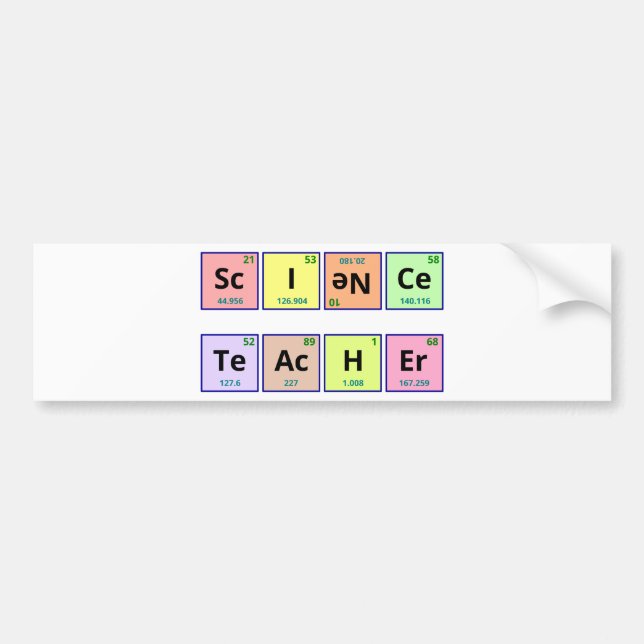 Adesivo Para Carro Professor de ciências (Frente)