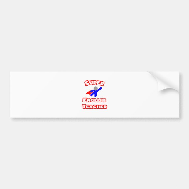Adesivo Para Carro Professor Super Inglês (Frente)