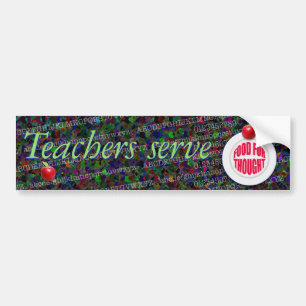 Adesivo Para Carro Professores servem comida para pensar.