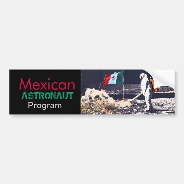 Adesivo Para Carro PROGRAMA MEXICANO do ASTRONAUTA - autocolante no (Frente)