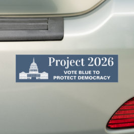 Adesivo Para Carro Projeto 2026 Vote pela Democracia