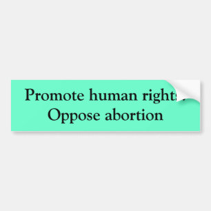 Adesivo Para Carro Promova direitos humanos: Opor o aborto