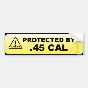 Adesivo Para Carro Protegido .45 CAL