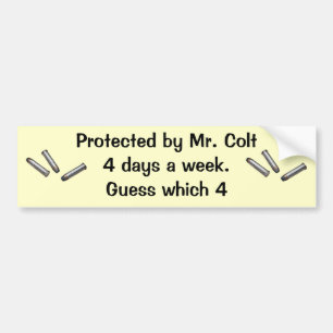 Adesivo Para Carro Protegido Por Colt Bumper Sticker