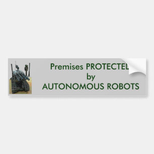 Adesivo Para Carro Protegido por robôs autônomos